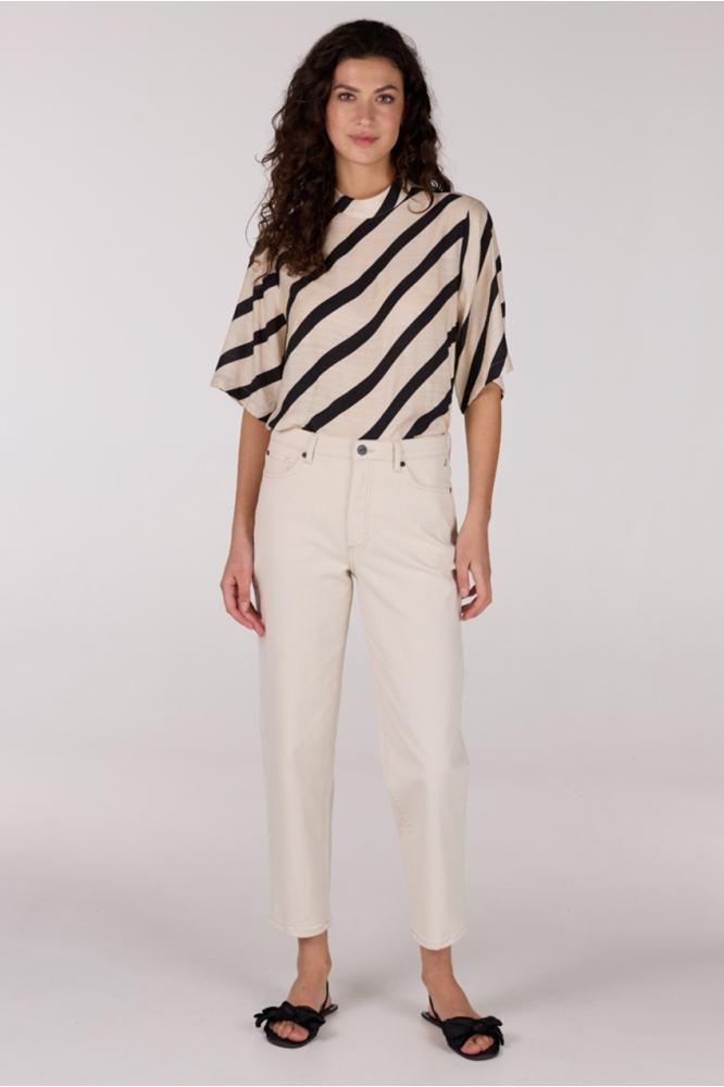 TEDDIE SS25 BLOUSE BS 116 SHORT 000131 SAND BLACK